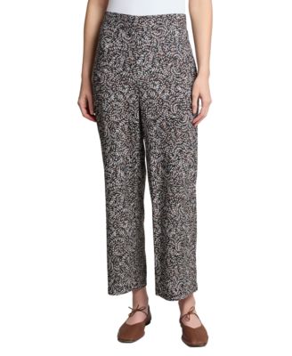 Jones New York - Women's Printed Wide-Leg Pull-On Pants
