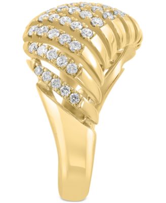 EFFY&reg; Diamond Multi-Row Statement Ring (5/8 ct. t.w.) in 14k Yellow Gold