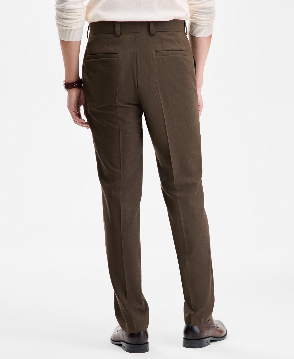 Hugo Boss Hugo By  Men's Modern-fit Solid Suit Pants In Brown