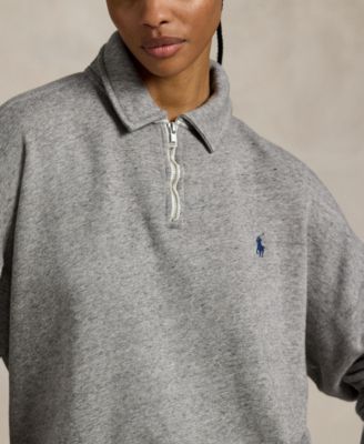 Women's Lightweight Fleece Quarter-Zip Sweatshirt