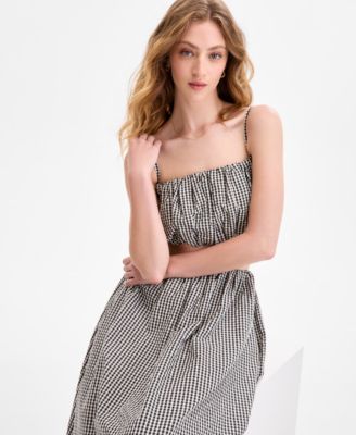 Women's Gingham Crop Top