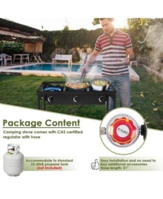 225,000-BTU Portable Propane 3 Burner Gas Cooker