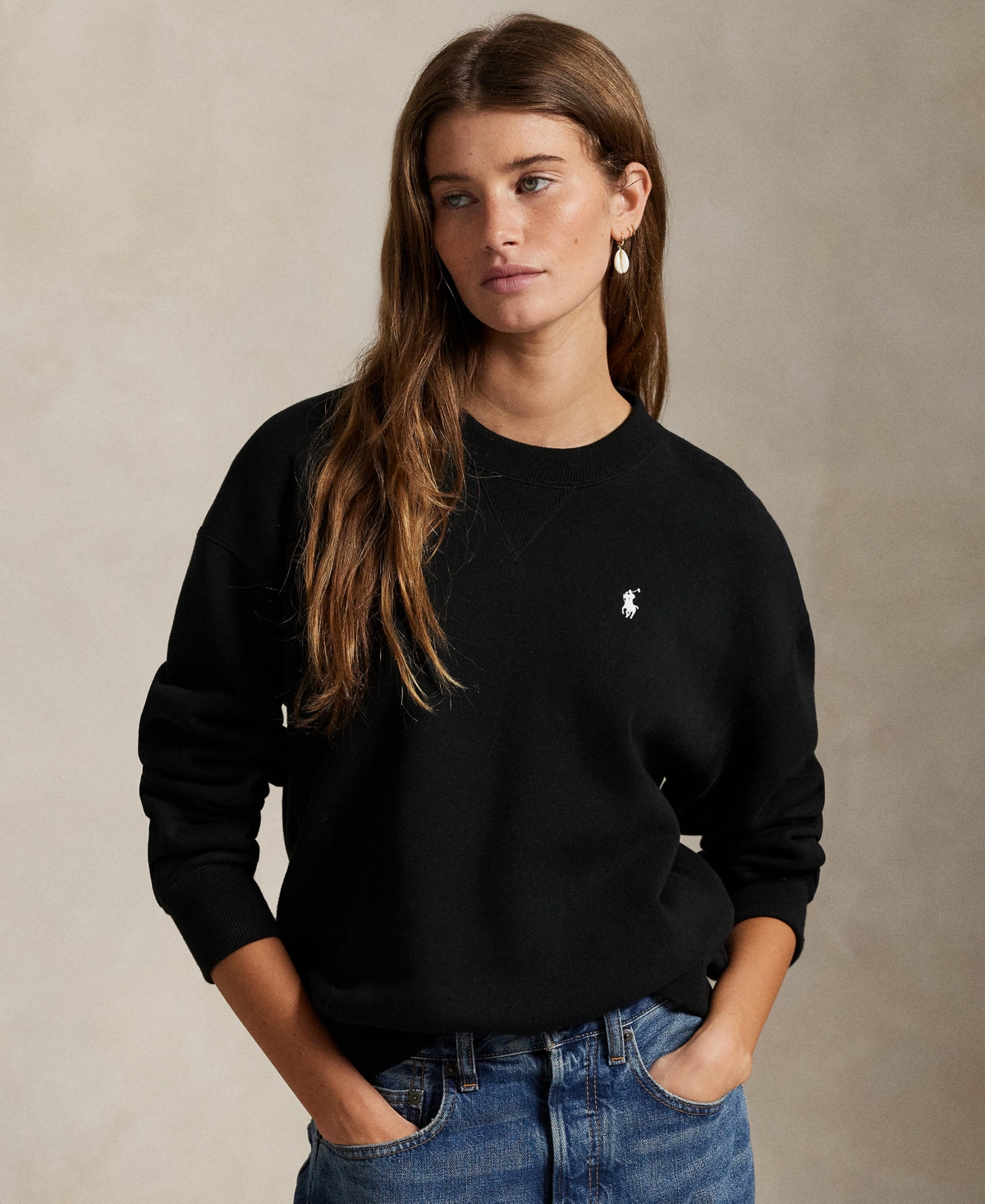 Polo Ralph Lauren Women's Fleece Crewneck Sweatshirt - Polo Black