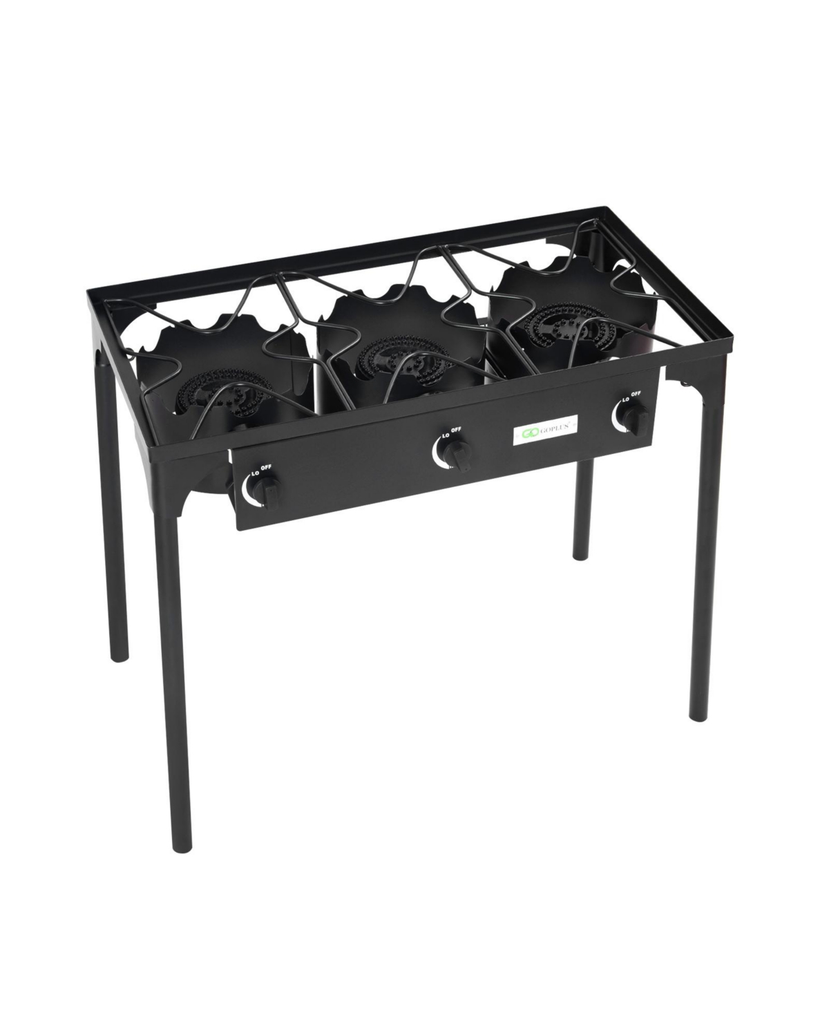 225,000-btu Portable Propane 3 Burner Gas Cooker - Black