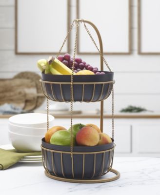 Gourmet Basics Aztec 2-Tier Basket