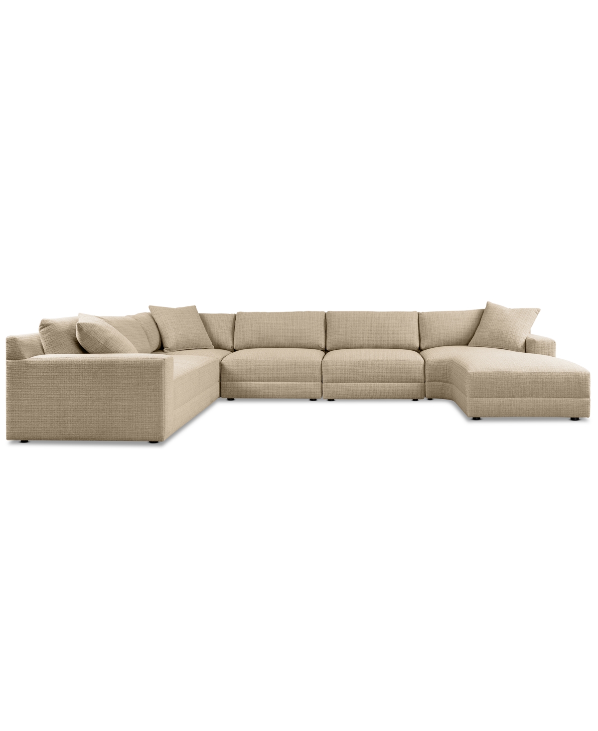 Macy's Mayela 5-pc. Fabric Chaise Sectional, Exclusively At