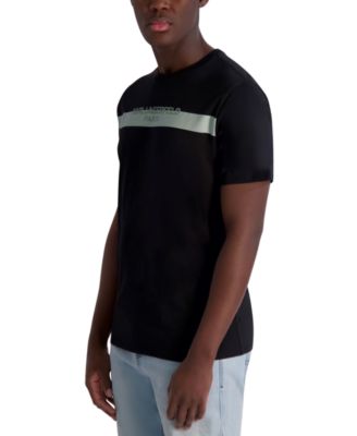 Мужская футболка с логотипом Karl Lagerfeld Paris в полоску