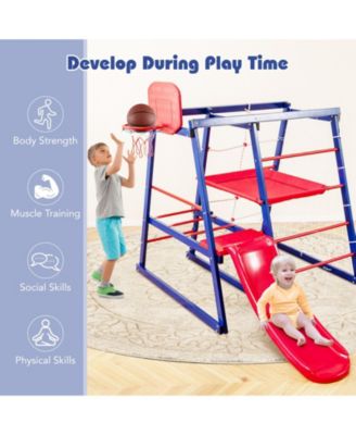 7-In-1 Metal Toddler Climbing Toys for 3-7 Years Old
