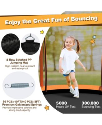 8 Feet Outdoor Unique Flower Shape Trampoline with Enclosure Net