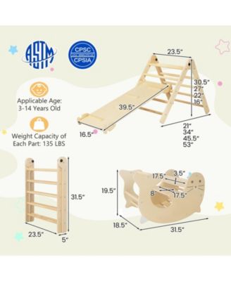 7-in-1 Indoor Climbing Toys for Toddlers with Reversible Ramp
