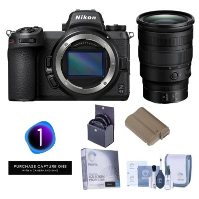 Z 6II Mirrorless Camera with f/2.8 S Lens,Camera Bundle Prepaid Subscription, Lithium-Ion Battery Pack,Glass Screen Protector for the Nikon