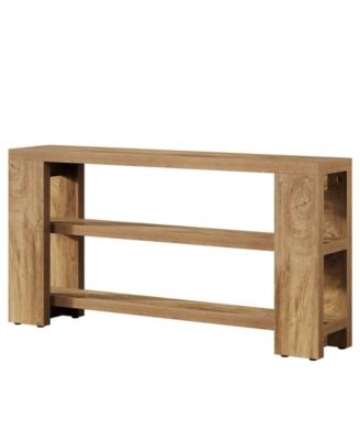 70.9-Inch Extra Long Console Table with Storage, Narrow Wooden Sofa Table Behind The Couch, Farmhouse 3-Tier Entry Foyer Table