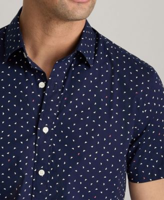 Мужская приталенная рубашка Childers из стрейчевого хлопка с коротким рукавом и пуговицами UNTUCKit