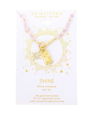 Unwritten Rose Quartz and Mother of Pearl Beaded Celestial Charm Necklace 9490₽