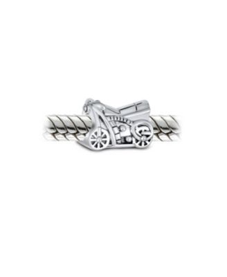 Блестящие ювелирные изделия Байкер Цыпочка Мотоцикл Шарм Бусина из окисленного стерлингового серебра для европейского браслета