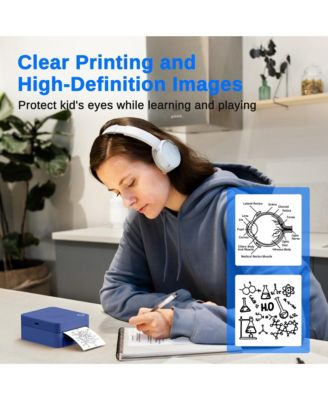 Sticker Printer, PM230 Mini Thermal Printer Bluetooth Portabel Sticker Maker with 3 Rolls of Paper, Print Pods Mini Printer with Multiple Templates for Phone & Tablet