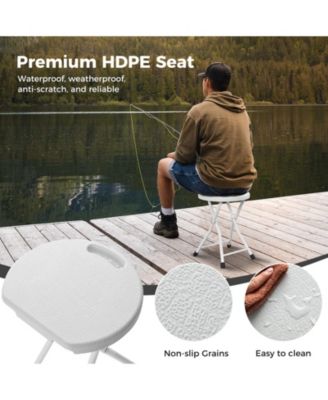 Folding Stool with Built-in Handle for Adults