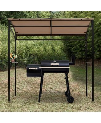 7 Feet Grill Gazebo with Serving Shelf and Storage Hooks