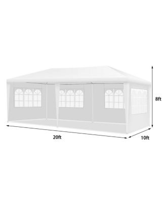10 x 20 ft Outdoor Party Wedding Canopy Tent with Removable Walls and Carry Bag