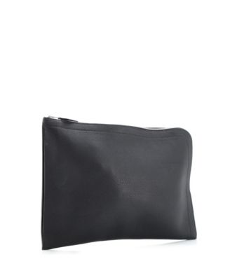 Кожаная подставка для документов Hermes с большой застежкой-молнией, бывшая в употреблении