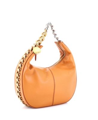 Бывшая в употреблении маленькая сумка-хобо Stella McCartney Frayme на молнии из искусственной кожи