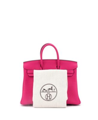 Бывшая в употреблении сумочка Hermes Birkin 25 розового цвета Того с палладиевой фурнитурой