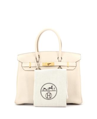 Бывшая в употреблении сумка Hermes Birkin 30 Light Clemence с золотой фурнитурой