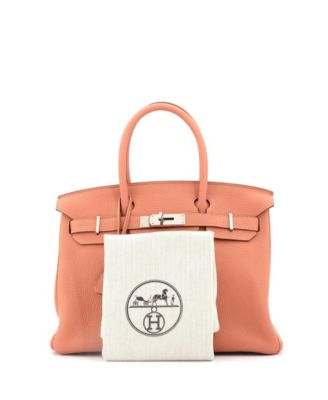 Бывшая в употреблении сумочка Hermes Birkin 30 розового цвета Того с палладиевой фурнитурой