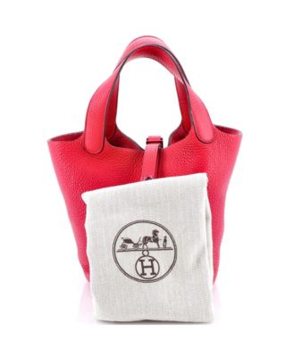 Pre-Owned Hermes PM Monochrome Picotin Lock Bag Clemence