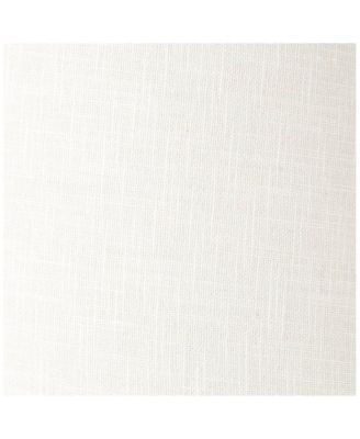 White Linen Small Drum Lamp Shade 10" Top x 12" Bottom x 8" High (Spider) Replacement with Harp and Finial
