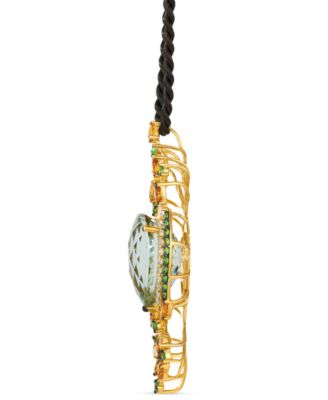 Multi-Gemstone Silk Cord Pendant Necklace (19-1/3 ct. t.w.) in 14k Yellow Gold, 18"