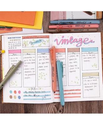 VINTAGE RETRACTABLE HIGHLIGHTERS - 6CT