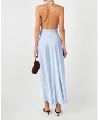 Women's Halter Tie Neck Maxi Dress