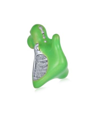 Ювелирные изделия Bling Дружественный Зеленый Динозавр Шарм из стерлингового серебра для европейского браслета