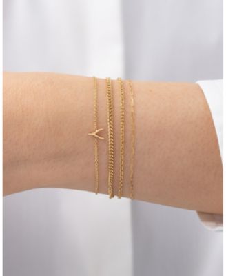 14k Gold Tiny Wishbone Bracelet