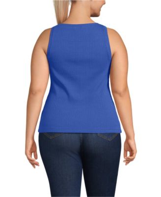 Танк Lands' End Plus размера Pointelle Rib без горловины