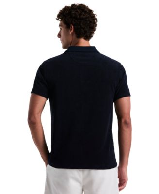 Оригинальная мужская приталенная махровая рубашка поло с коротким рукавом и открытым воротом от Penguin