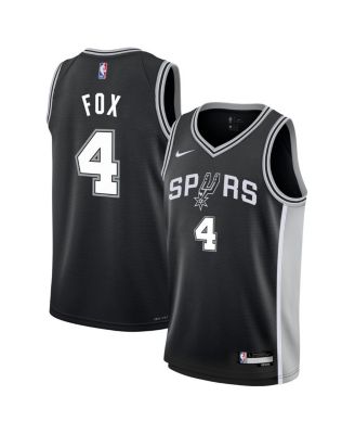 Nike - Big Boys and Girls De'Aaron Fox Black San Antonio Spurs Swingman Jersey - Icon Edition