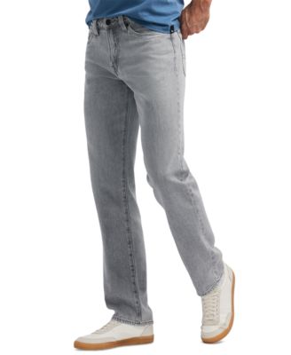 Мужские серые джинсы прямого кроя свободного кроя