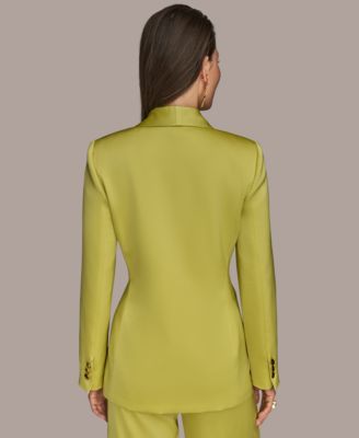 Women's Satin One-Button Jacket, Regular & Petite