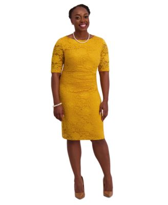Kasper - Women's Lace-Sleeve Sheath Dress, Regular & Plus Sizes
