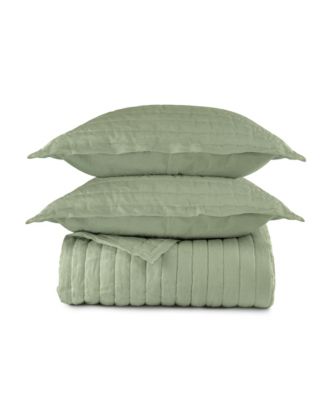 French Linen Channel Stitch Quilt & Sham Set - Twin/Twin XL