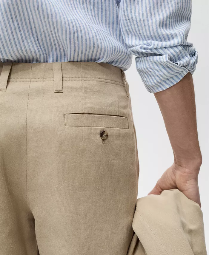 Men's Regular-Fit Linen Pants - thumbnail 6
