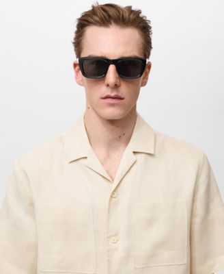 Men's Linen Bowling-Collar Shirt