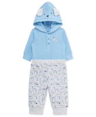 Baby Boys Cotton Puppy Bodysuit & Pants Set  