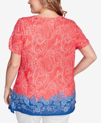 Ruby Rd. Топ из джерси с круглым вырезом и украшениями 