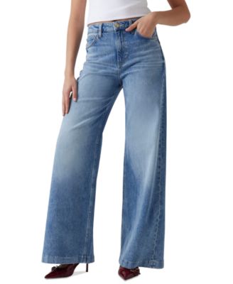 Женские джинсы с высокой посадкой и широкими штанинами GUESS от Bellagio