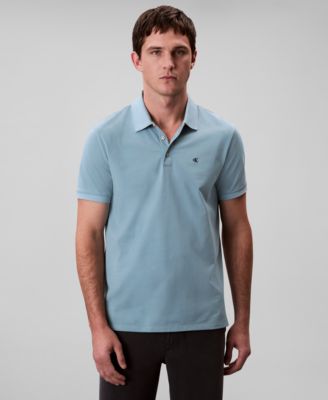 Men's Regular-Fit Smooth Cotton Monogram Logo Polo Shirt