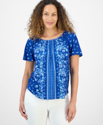 Style & Co - Petite Floral-Print Top