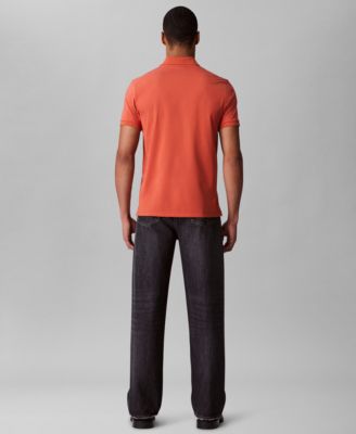 Men's Regular-Fit Smooth Cotton Monogram Logo Polo Shirt